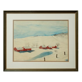 Adolf Dehn "Farmland in Winter" (1935)