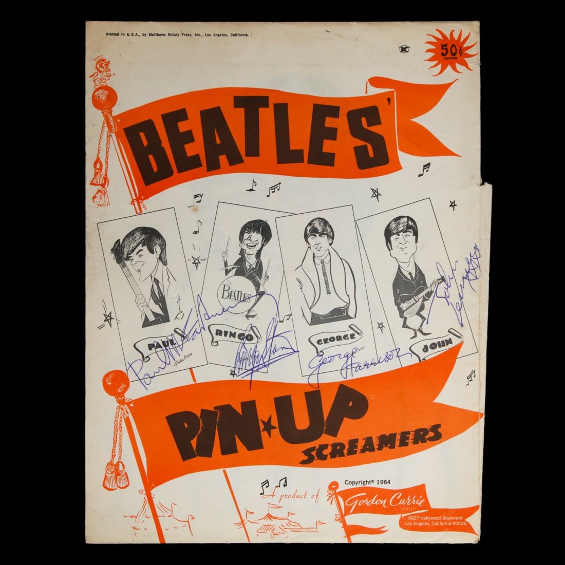 Beatles  Signed "Pin-Up Screamers" (1 of 3)