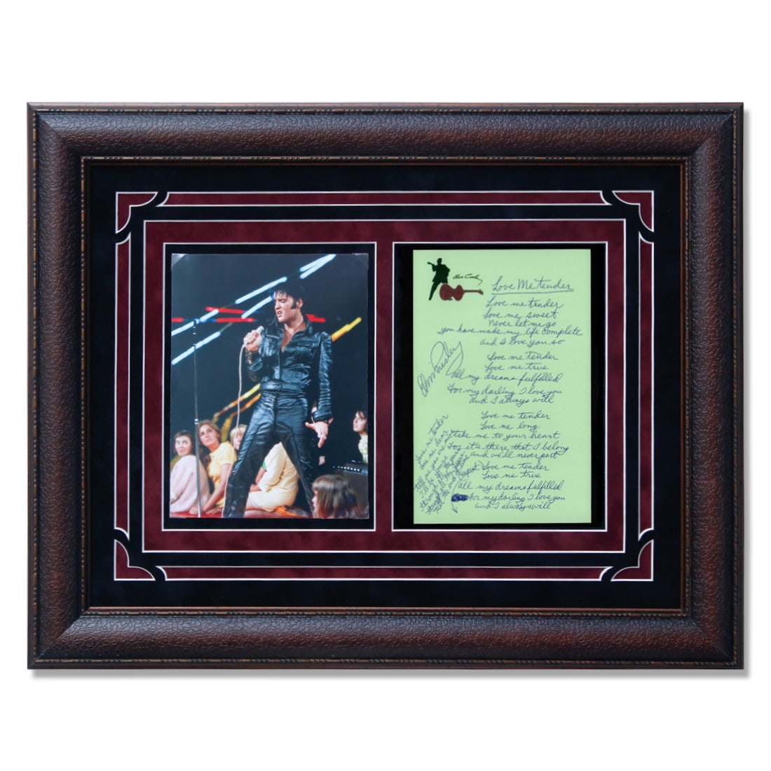 Elvis Presley Signed and Handwritten Lyrics for "Love Me Tender" (1 of 16)