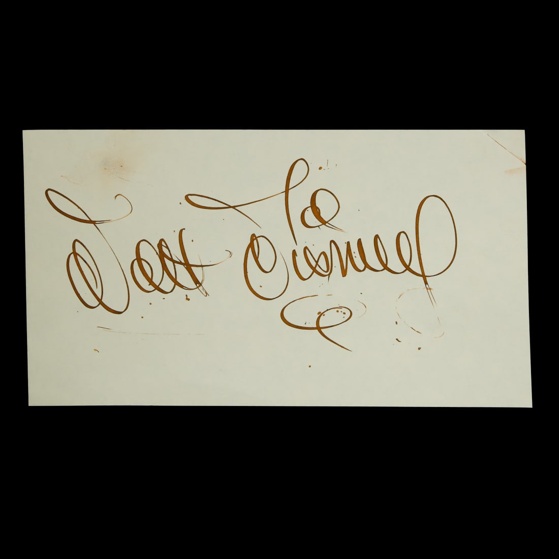 Walt Disney Signed Document Cut - 4.5" x 8" (1 of 4)