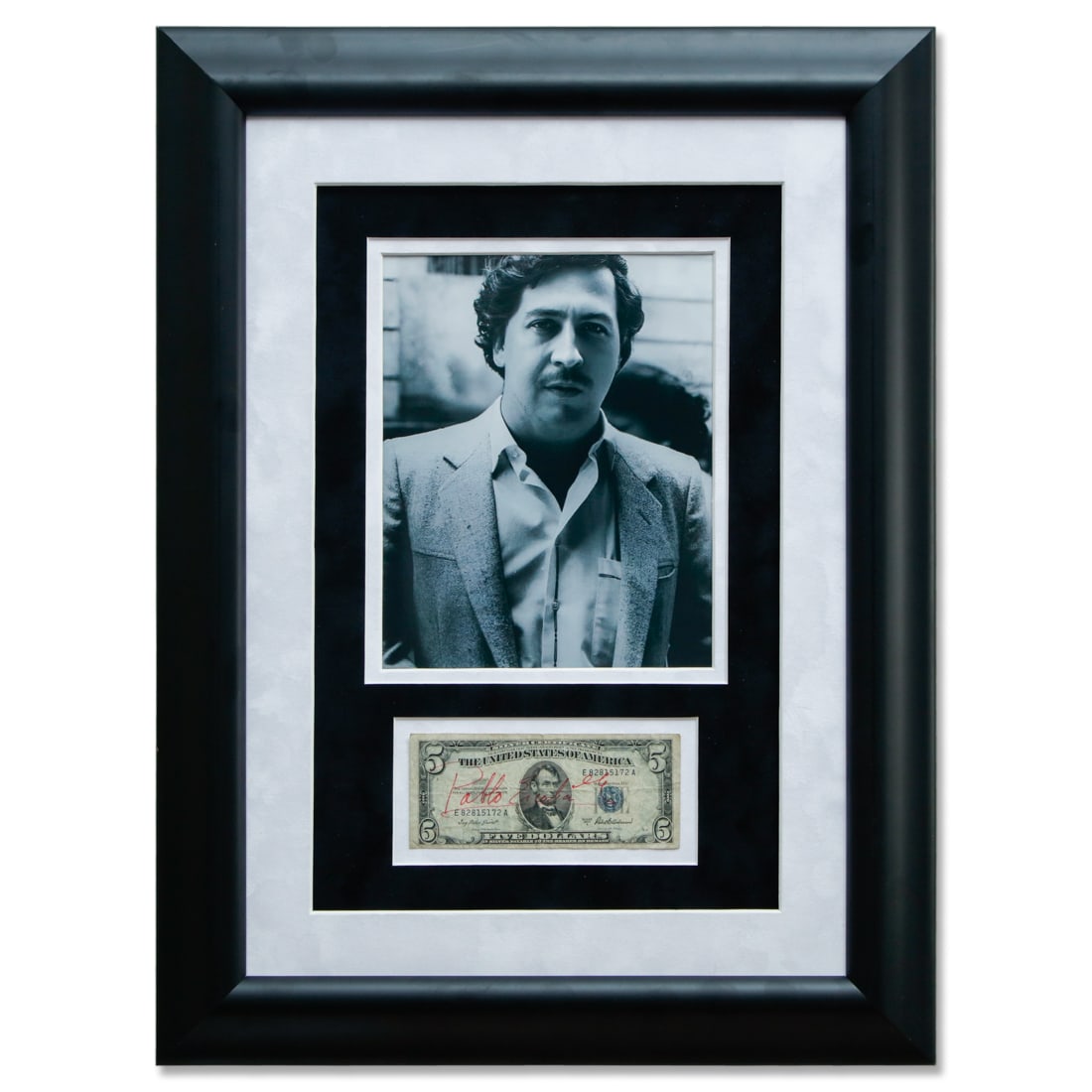 Pablo Escobar Signed $5 Dollar Bill (1 of 3)