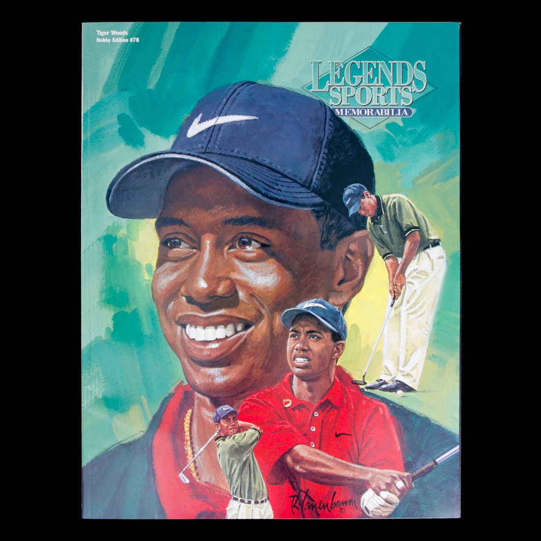 Legend Sports Memorabilia Volume 9, Number 4 - Tiger Woods Hobby Edition #78: Presenting a rare and collectible issue of Legend Sports Memorabilia, specifically Volume 9, Number 4, featuring the iconic Tiger Woods on the cover. This Hobby Edition #78 is a treasure trove for spo