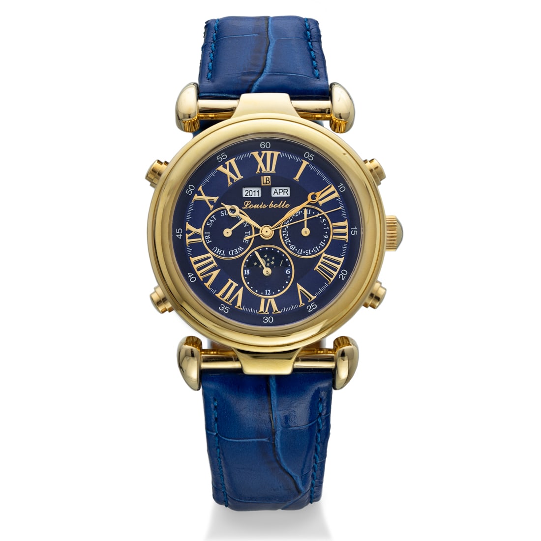Wohler Multifunction Automatic Watch – Blue and Gold Elegance (1 of 5)