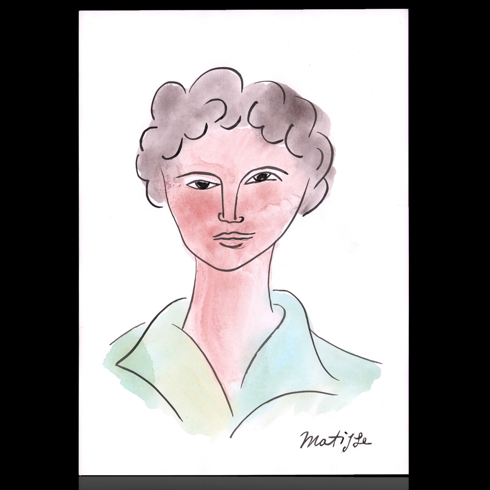 Henri Matisse Attributed Watercolor Drawing (1 of 7)