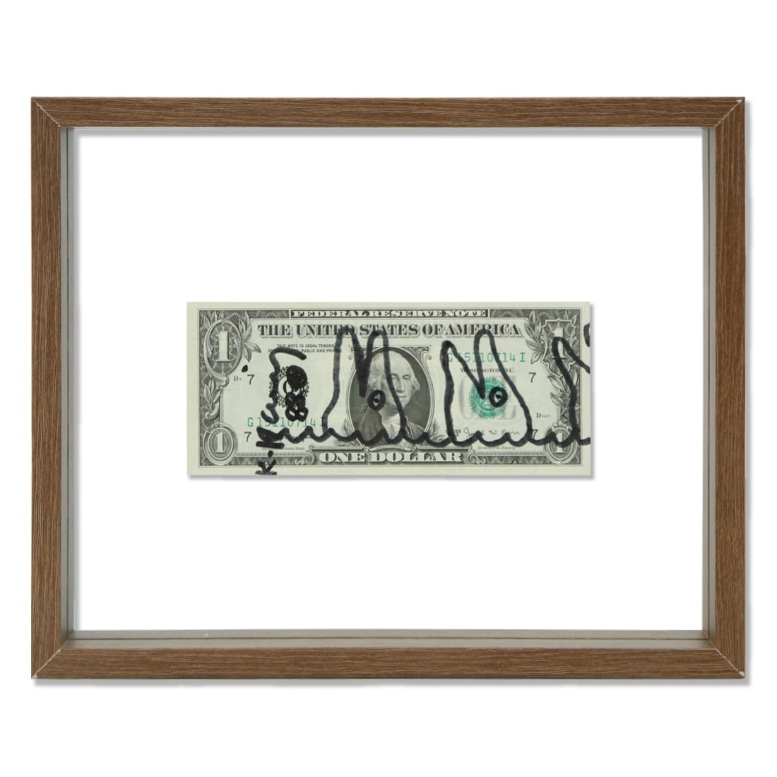 Keith Haring Art on Dollar Bill (1988) (1 of 3)