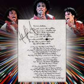 Michael Jackson Handwritten and Signed Lyrics: "Human Nature"