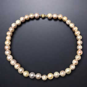 14K Gold Necklace with Breathtaking Baroque Pearls – Elegant 17-Inch Design