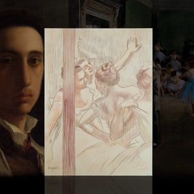 Edward Degas Drawing of 4 Ballerina's