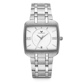 Viceroy Men’s Classic Stainless Steel Watch with Date and White Dial