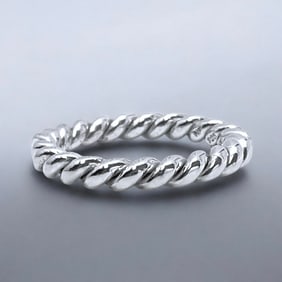 Timeless Twist Style Sterling Silver Ring - Size 7