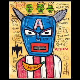 Jean-Michel Basquiat Mixed Media Artwork