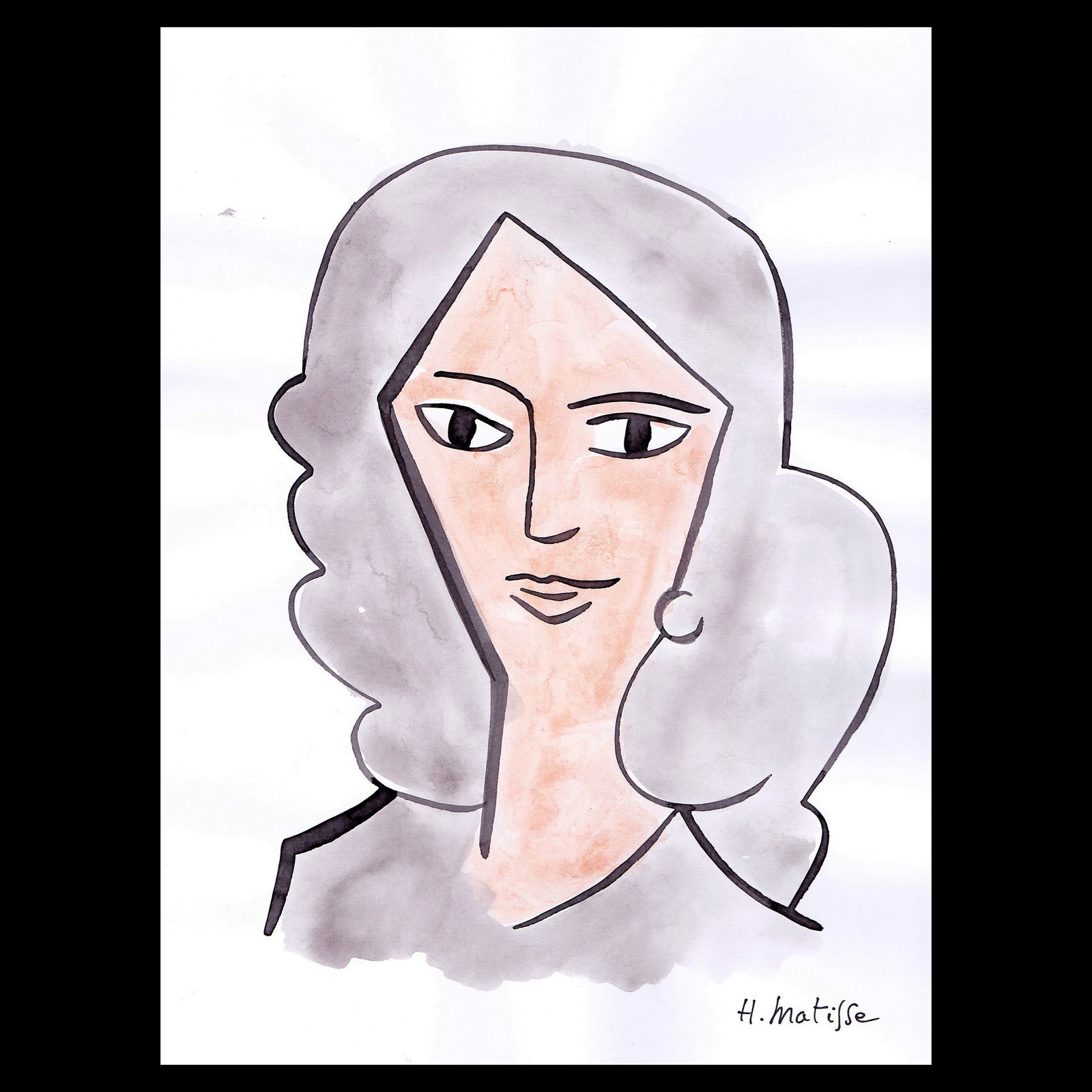 Watercolor Painting Attributed to Henri Matisse (1 of 4)