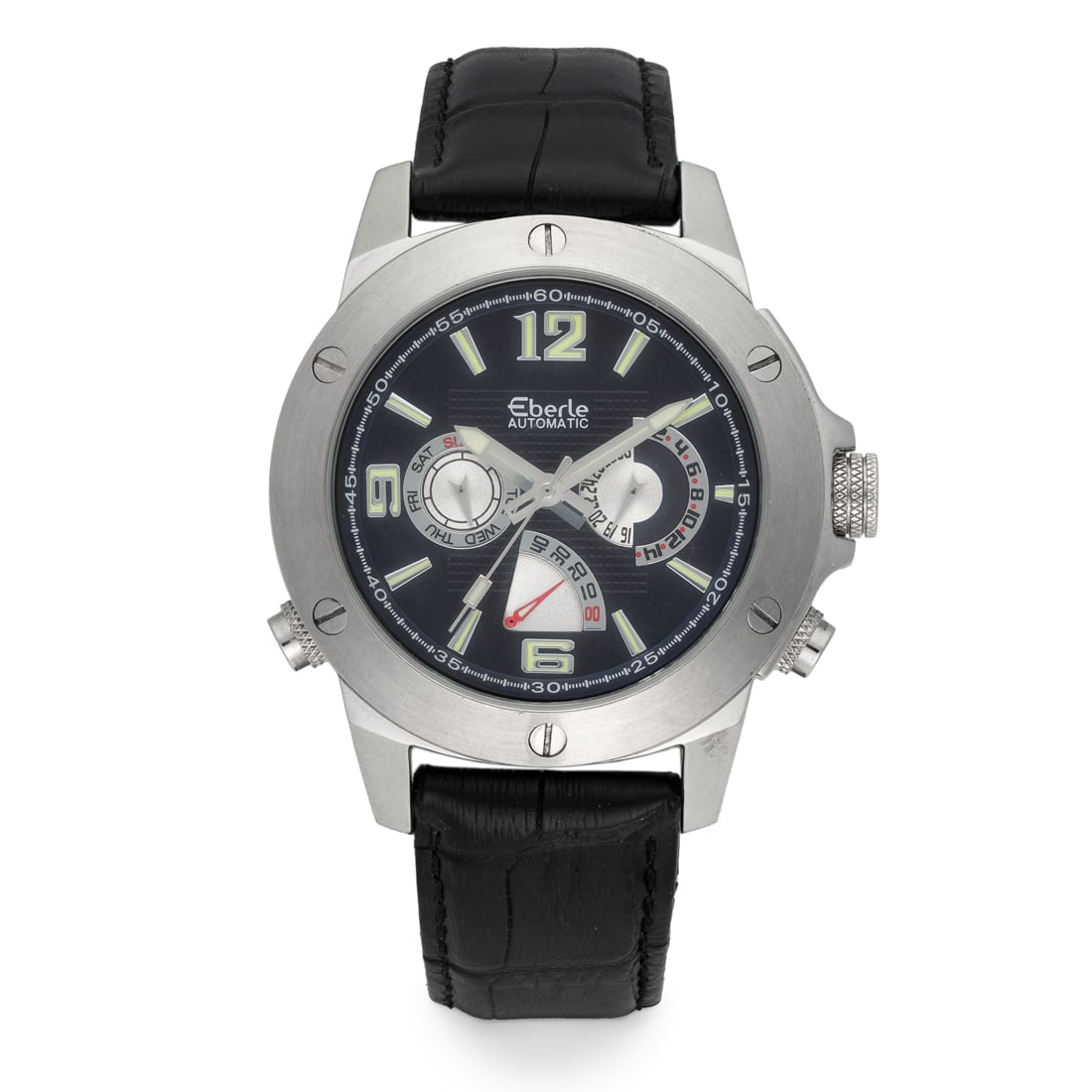 Eberle Automatic Men's Watch – Retrograde Dial with Three Sub-Dials (1 of 2)