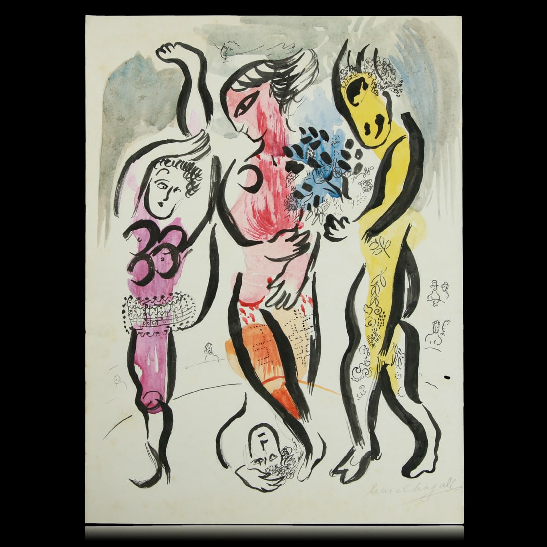 Drawing and Watercolor Attributed to Marc Chagall (1 of 15)