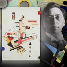 Wassily Kandinsky Mixed Media Painting - K 29 on Bottom Left
