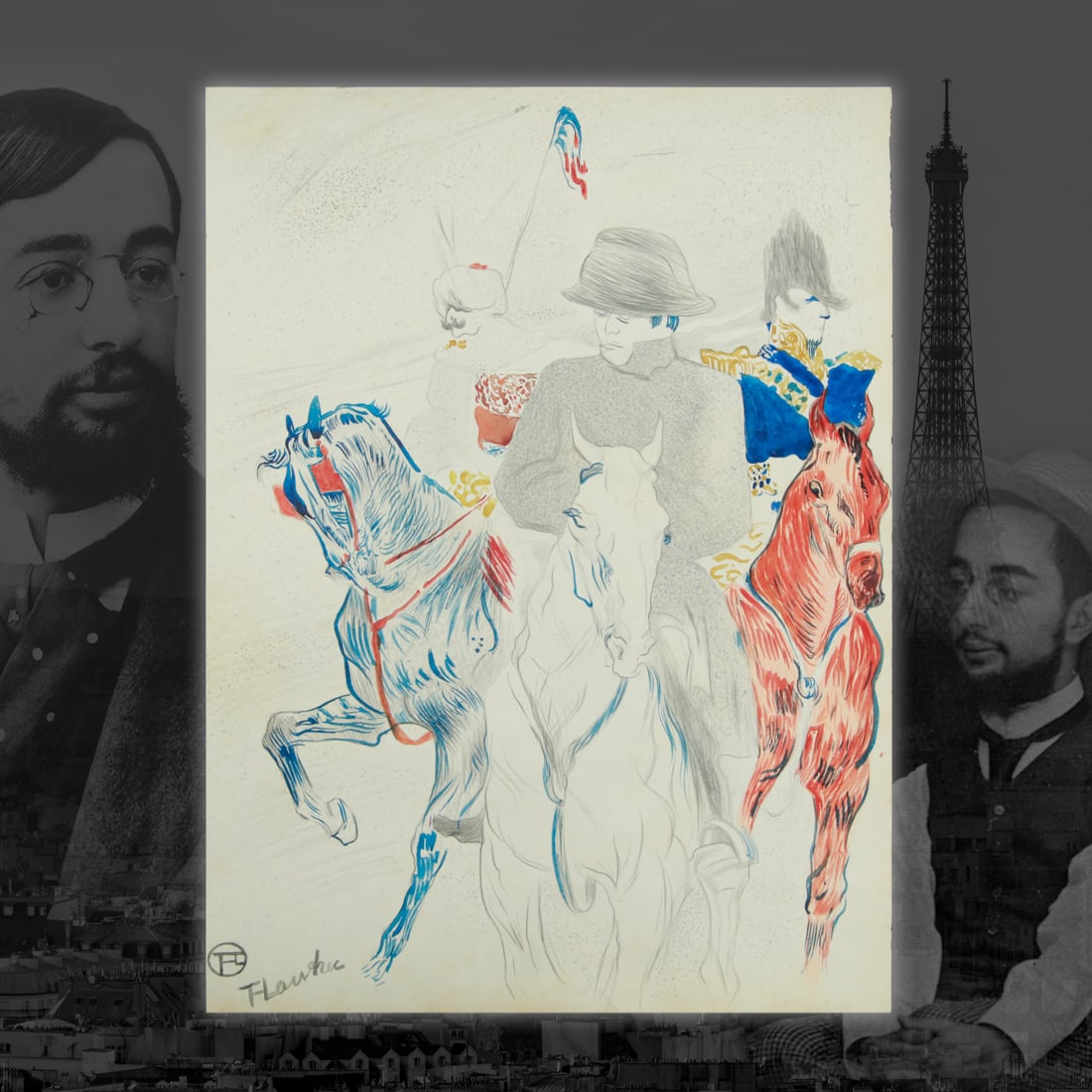 Henri de Toulouse-Lautrec Mixed Media Drawing (1 of 11)