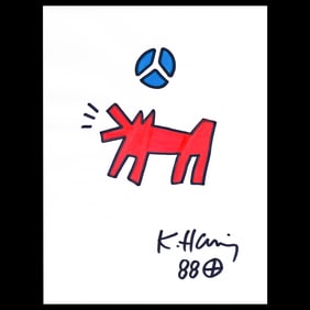 Keith Haring Mixed Media Art