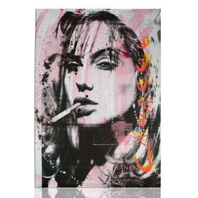 Original Ronald Chapeau 39 x 27.5 Inch Mixed Media Painting