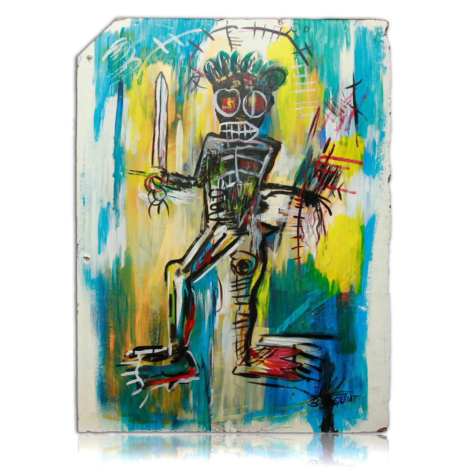 Jean-Michel Basquiat Oil on Board (1980s) (1 of 16)