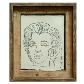 Andy Warhol Drawing of Marilyn Monroe