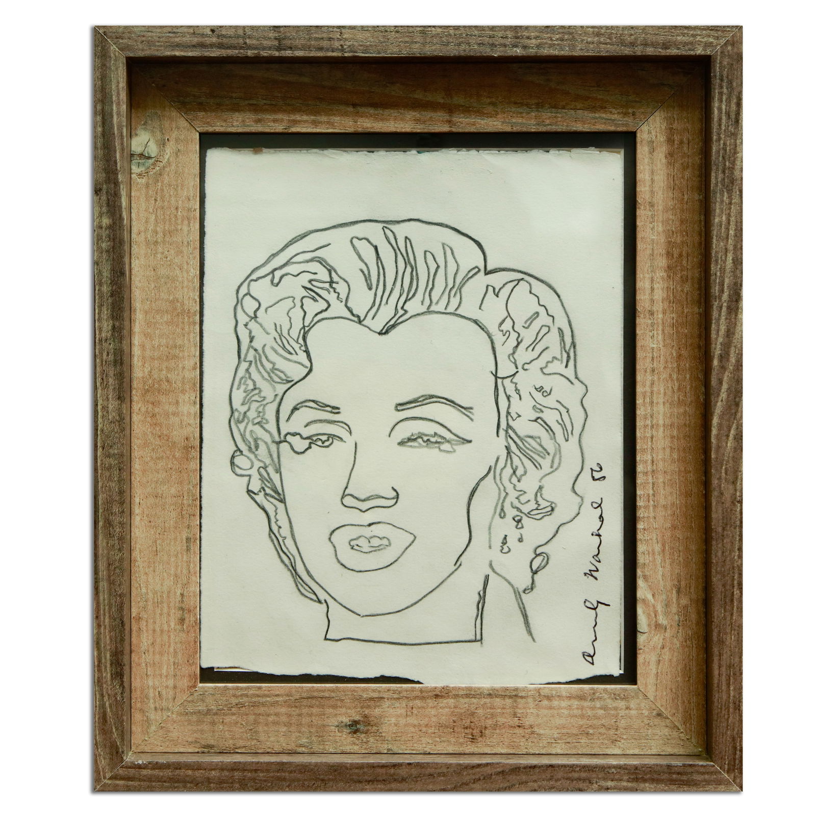 Andy Warhol Drawing of Marilyn Monroe (1 of 6)