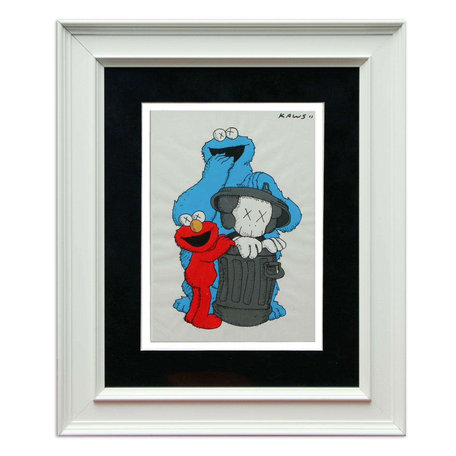 KAWS Mixed Media Art Featuring KAWS, Cookie Monster, and Elmo (1 of 10)