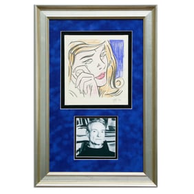 Roy Lichtenstein Drawing of a Blue-Eyed Woman Crying