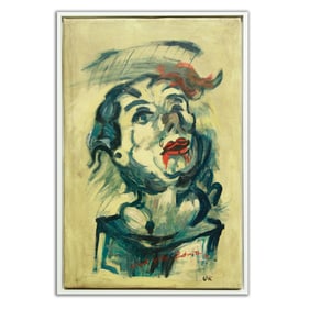 Oil on Canvas Painting Attributed to Oskar Kokoschka