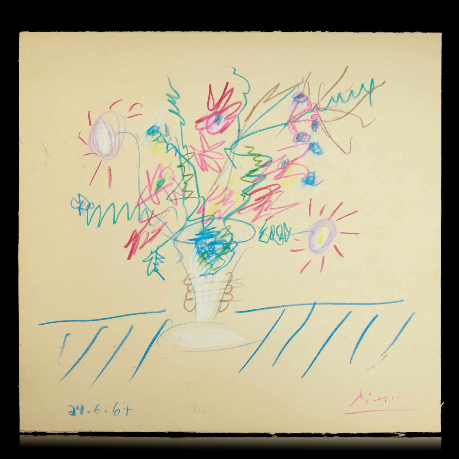 Pablo Picasso Mixed Media Drawing  on Board (1 of 19)