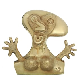 Whimsical Female Bronze Sculpture by D'Haese