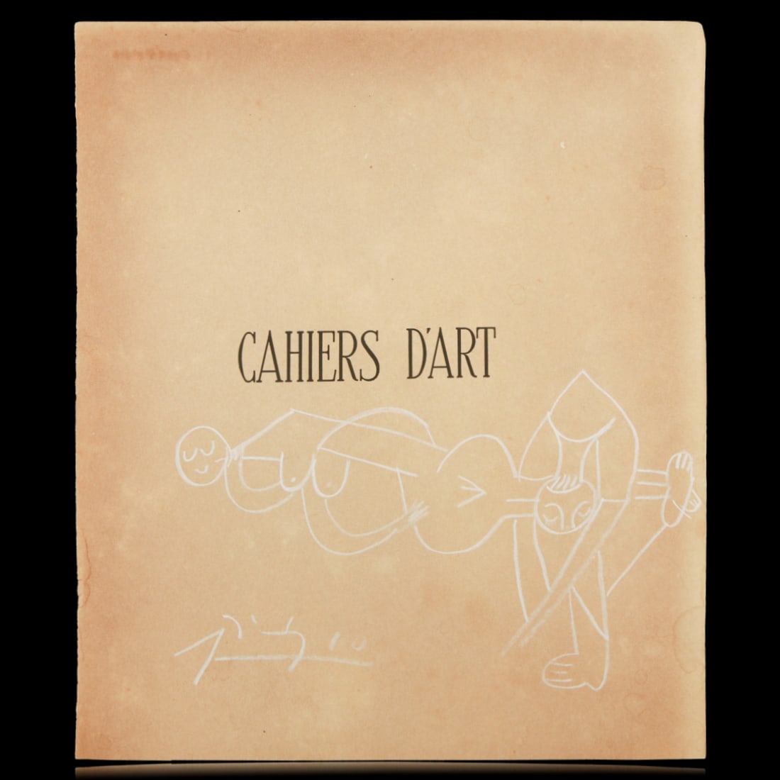 Pablo Picasso Drawing: "Woman and Figure in Vertical Pose" (1 of 11)