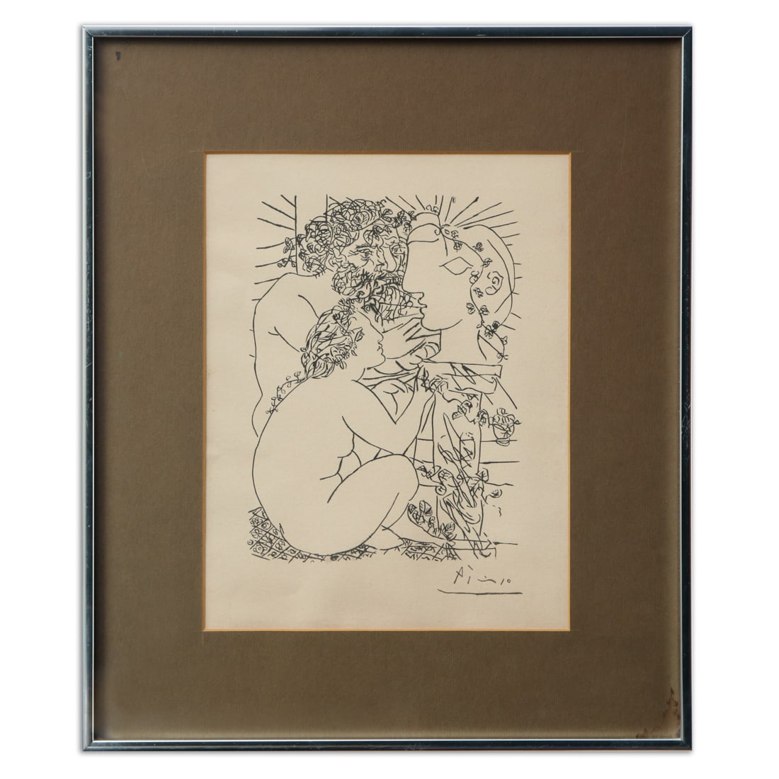Pablo Picasso Framed Signed Lithograph (c. 1950s) (1 of 5)