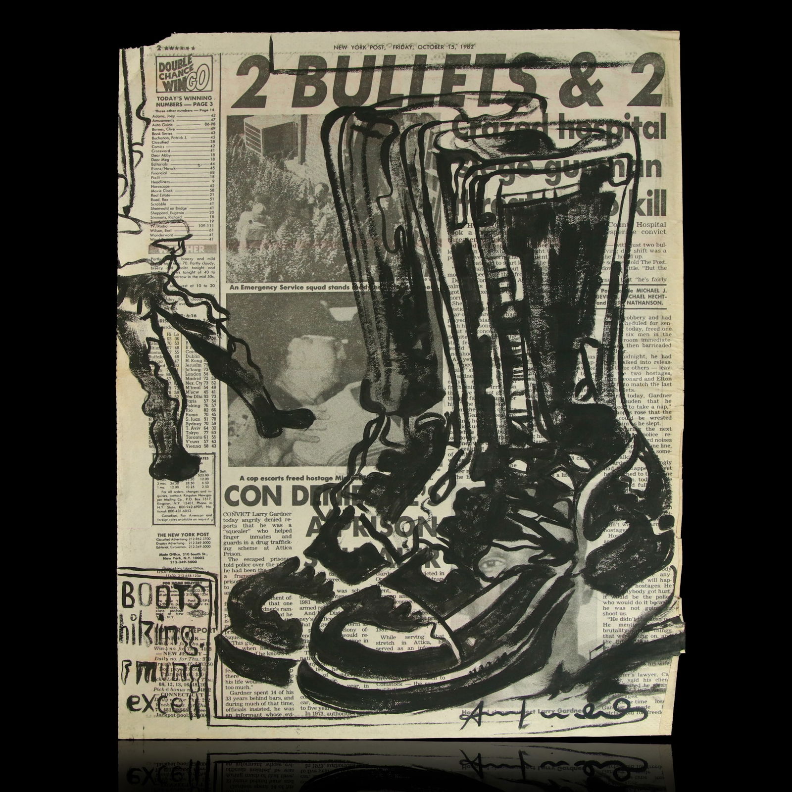 Andy Warhol Newspaper Art on New York Post (1 of 8)