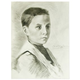 Amedeo Modigliani Attributed Drawing, "Portrait of a Boy"