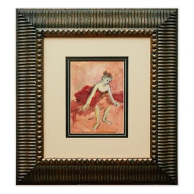 Edgar Degas Attributed Mixed Media Drawing and Watercolor