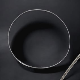 Timeless Diamond Cut Sterling Silver Necklace - 18"