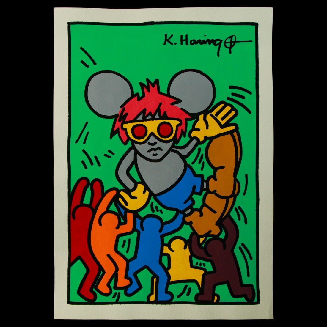 Keith Haring "Andy Mouse" Artwork (1 of 9)