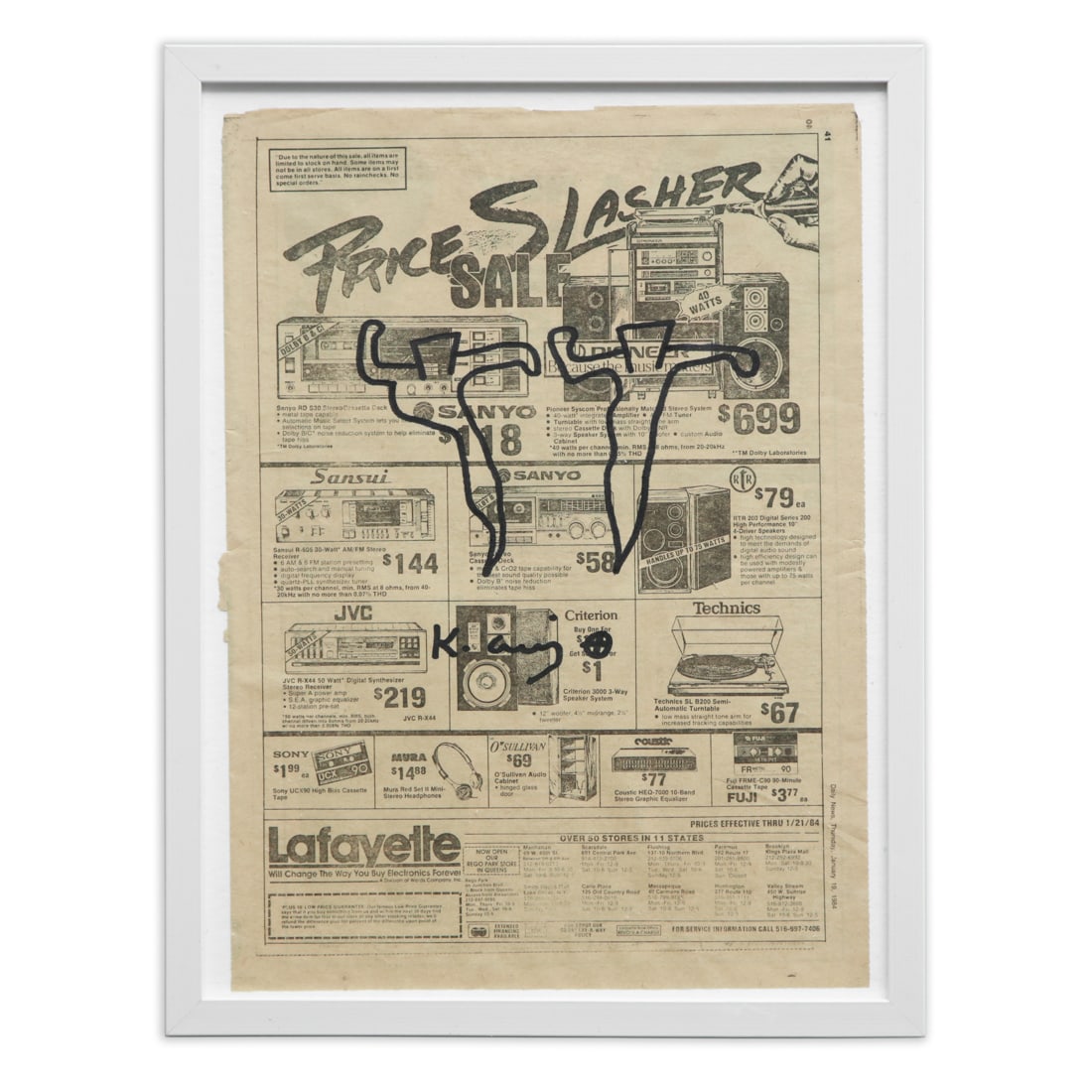 Keith Haring "Daily News" Newspaper Art (1985) (1 of 3)