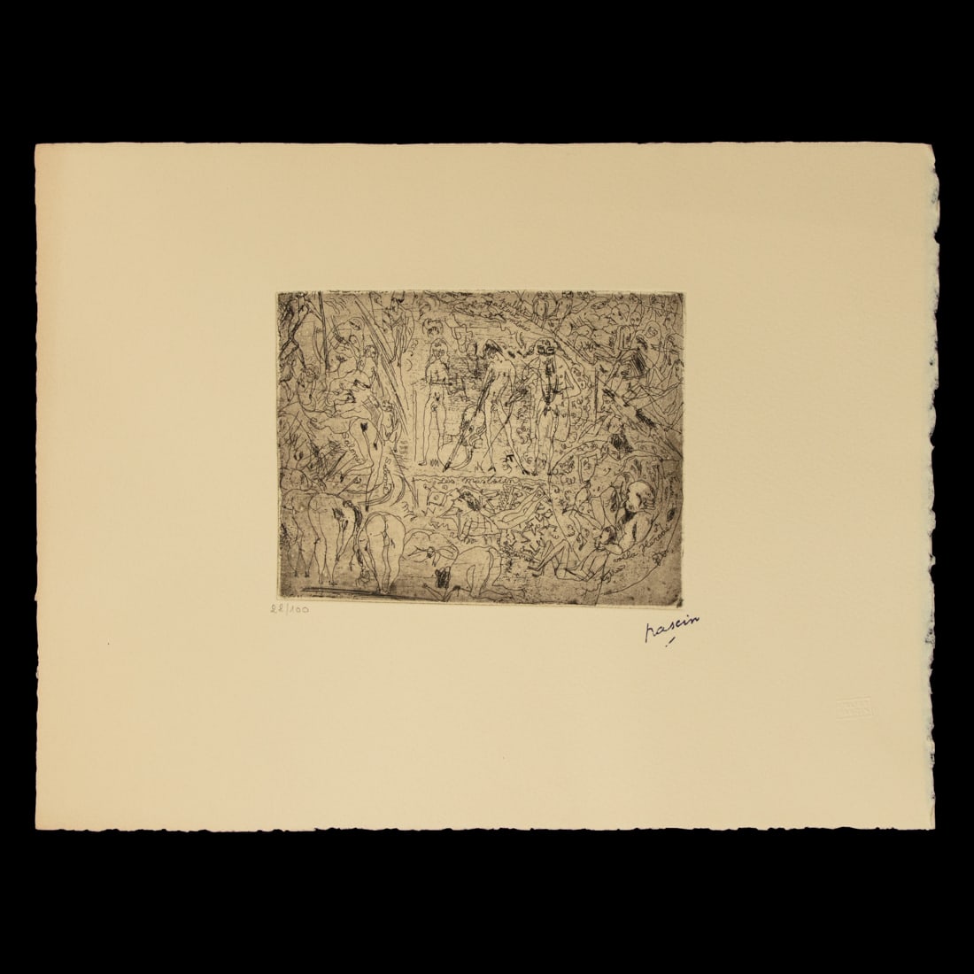 Jules Pascin "Voilà Hérode" Limited Edition Print (22/100) (1923): Jules Pascin – "Voilà Hérode" (Here is Herod) Limited Edition Print (22/100) – 1923. Medium: Print on Paper. Dimensions: 10" x 13". Description: This limited edition print, "Voilà Hérode" (Her