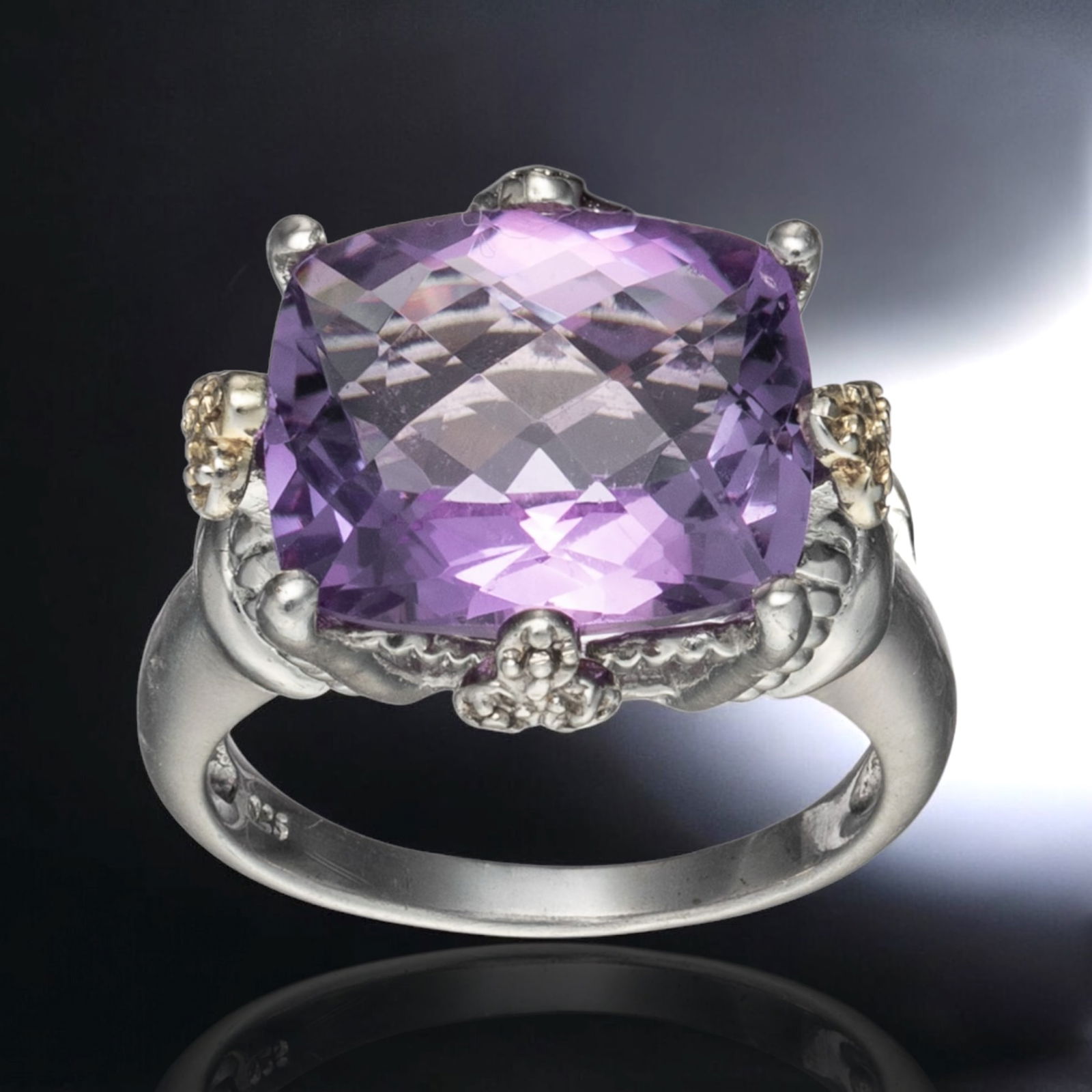 Amethyst Sterling Silver Ring – Size 7 (1 of 1)