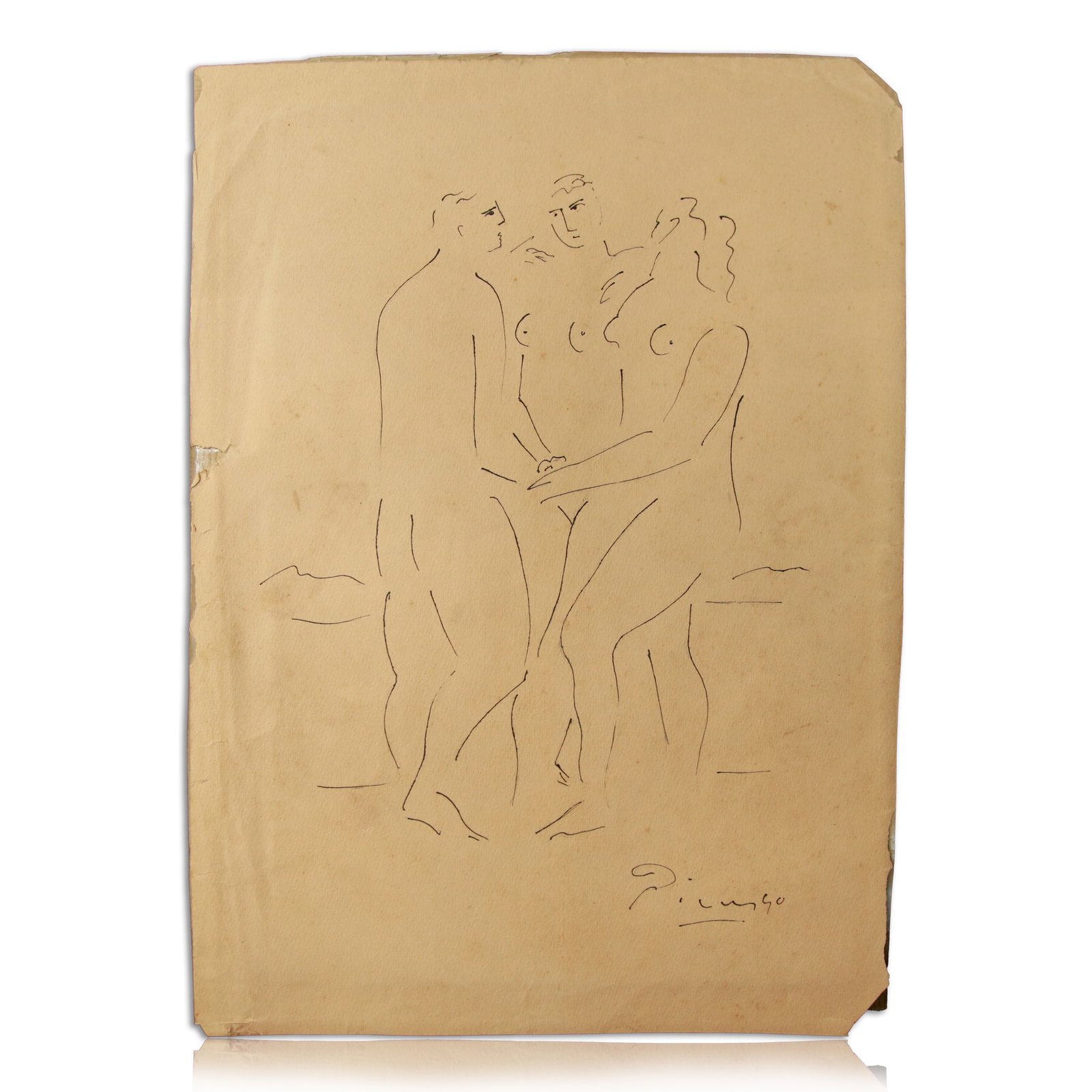 Pablo Picasso Ink Line Drawing (1 of 8)