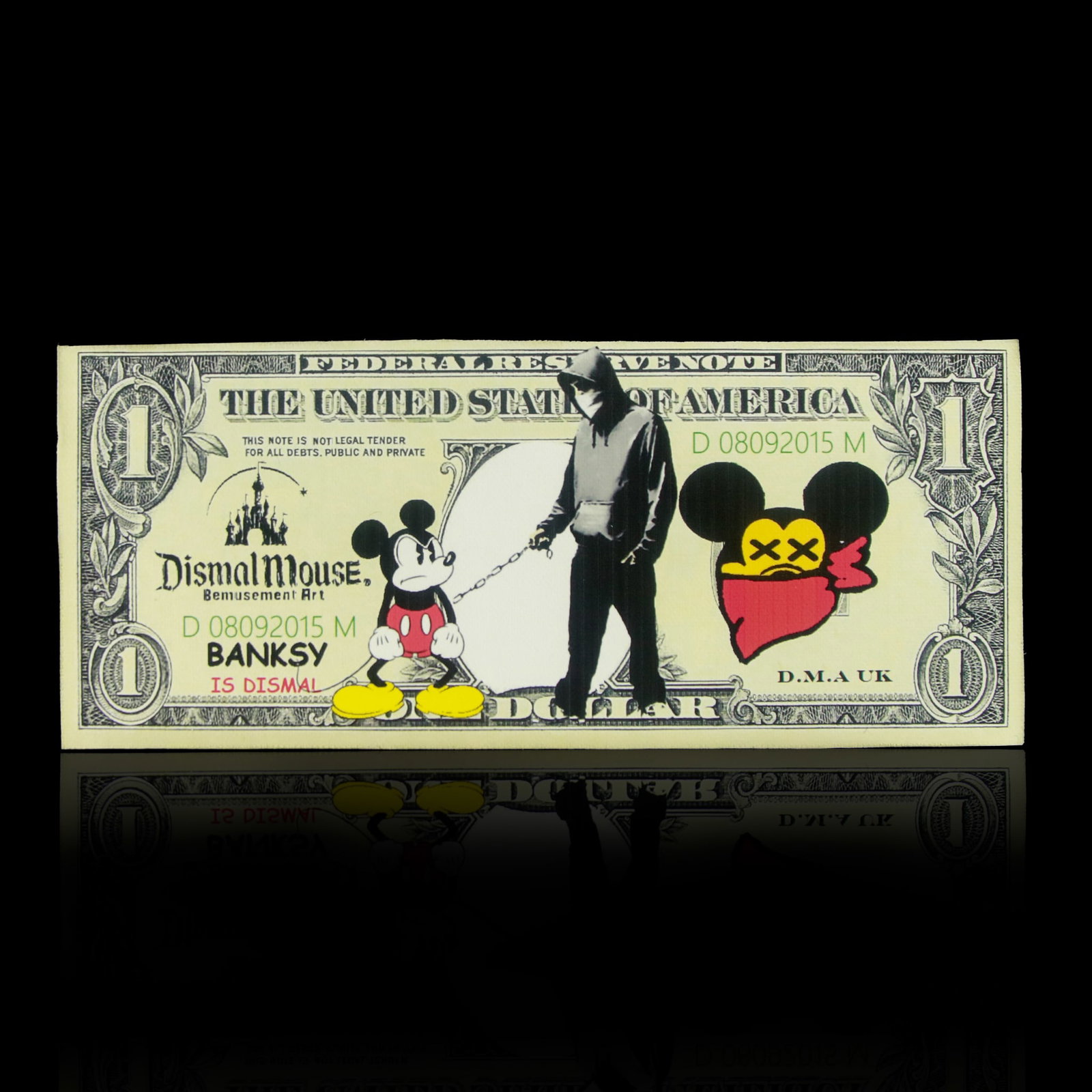 Banksy "Dismal Mouse Bemusement Art" Dollar Bill (1 of 9)