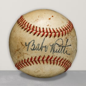 Babe Ruth Signed Spalding Ford Frick Official National League Baseball