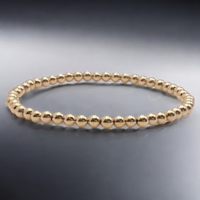 14K Gold 7.5" Friendship 4mm Bracelet