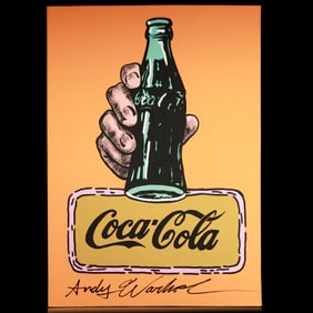 Andy Warhol-Inspired Artwork: Coke Bottle in Hand
