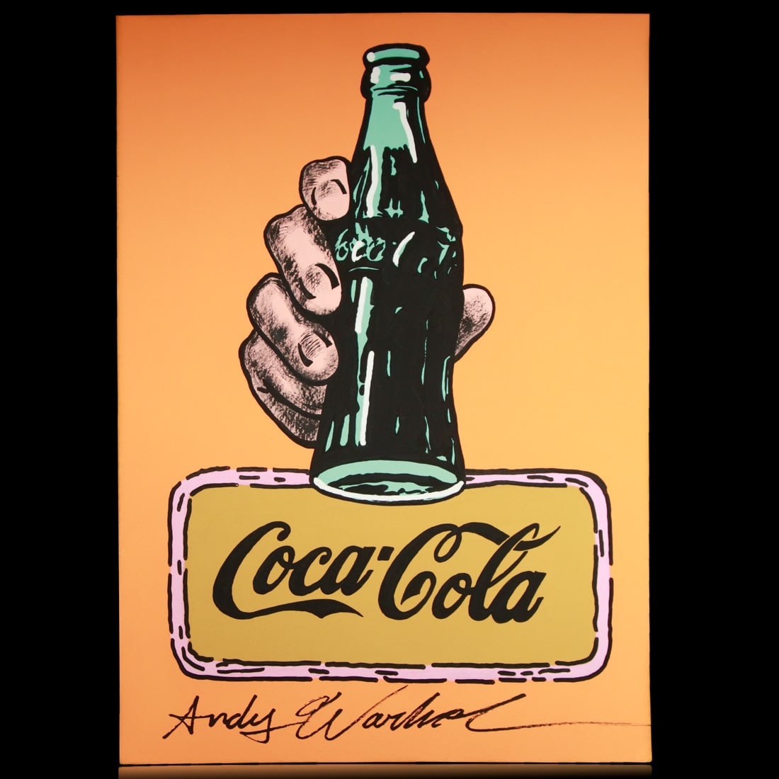 Andy Warhol-Inspired Artwork: Coke Bottle in Hand (1 of 7)