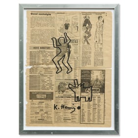 Keith Haring Newspaper Art (1984)