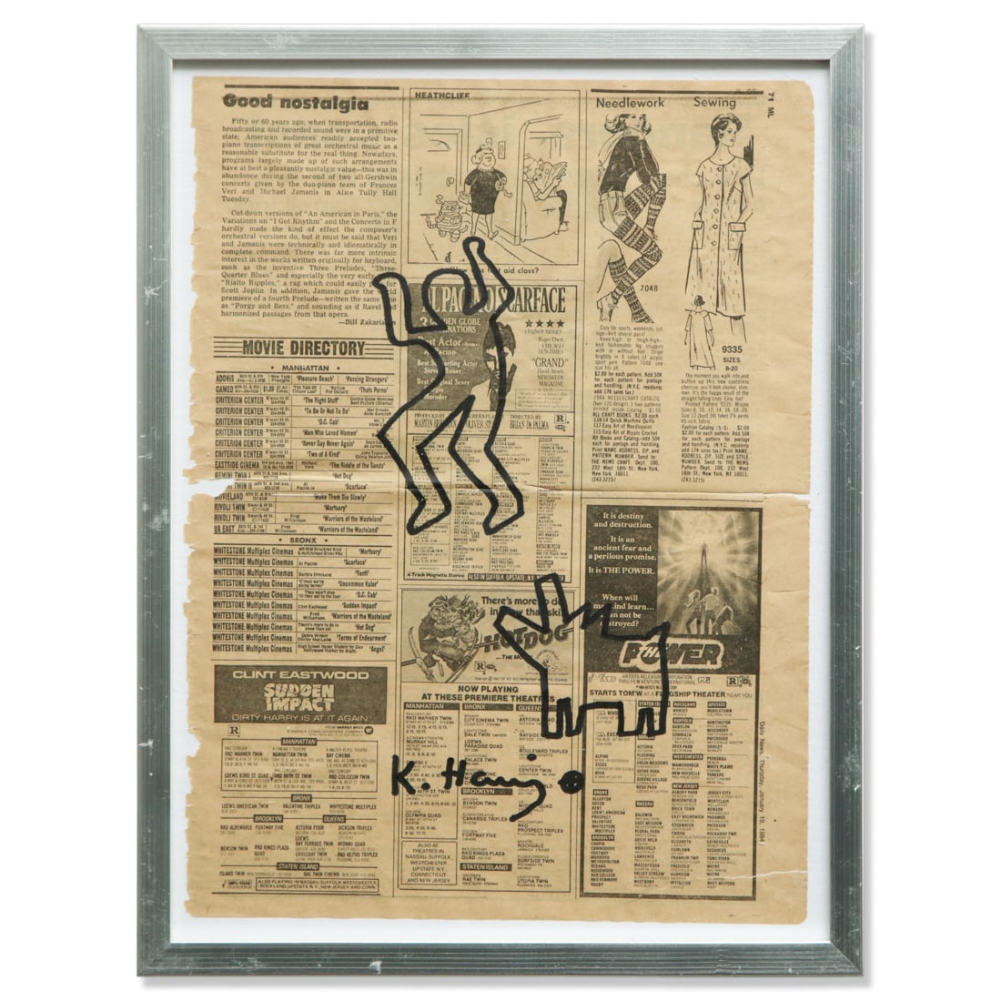 Keith Haring Newspaper Art (1984) (1 of 5)