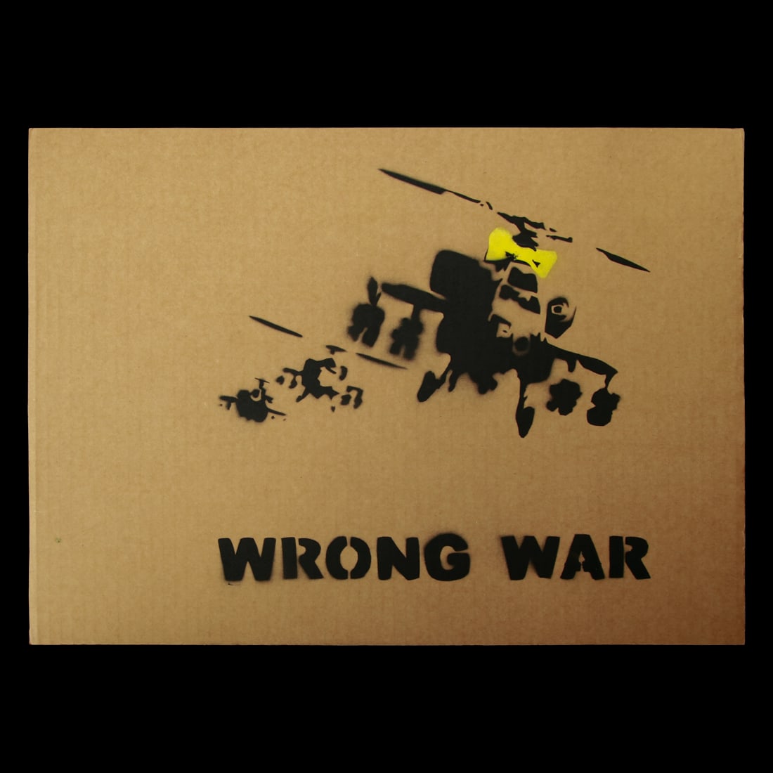 Banksy Cardboard Art, "Wrong War" (1 of 5)