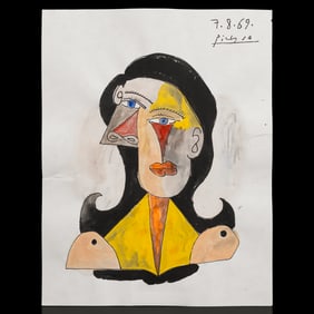 Unique Picasso Mixed Media Watercolor